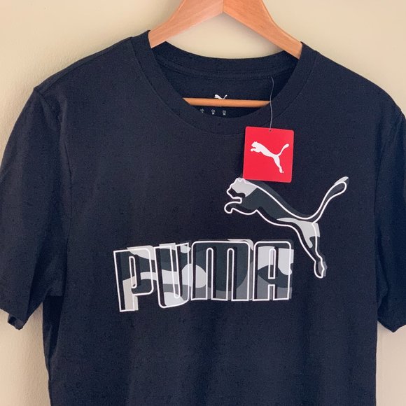 Puma Other - Puma Tee-shirt: Black with Camo Logo - NWT